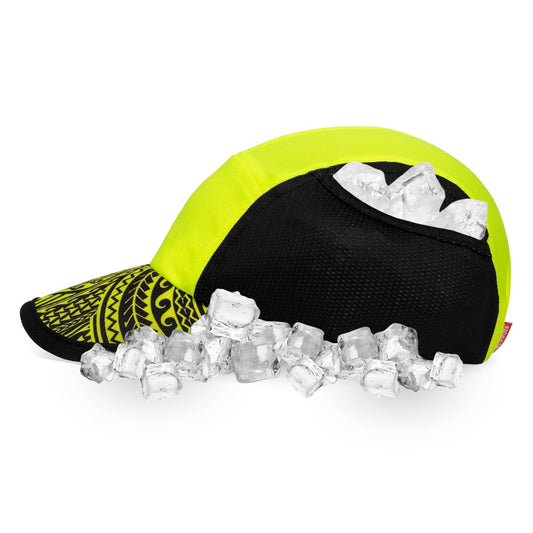 Black and Yellow Tribal SBR Performance Ice Hat