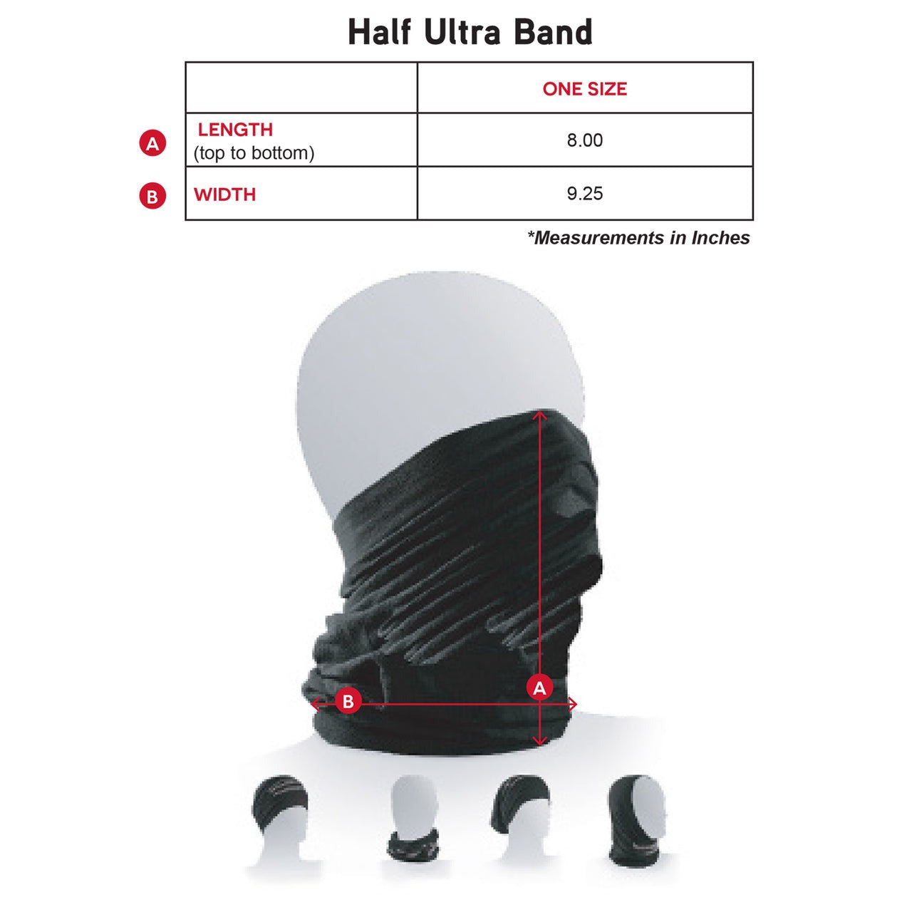 Red Tribal Half Ultra Band