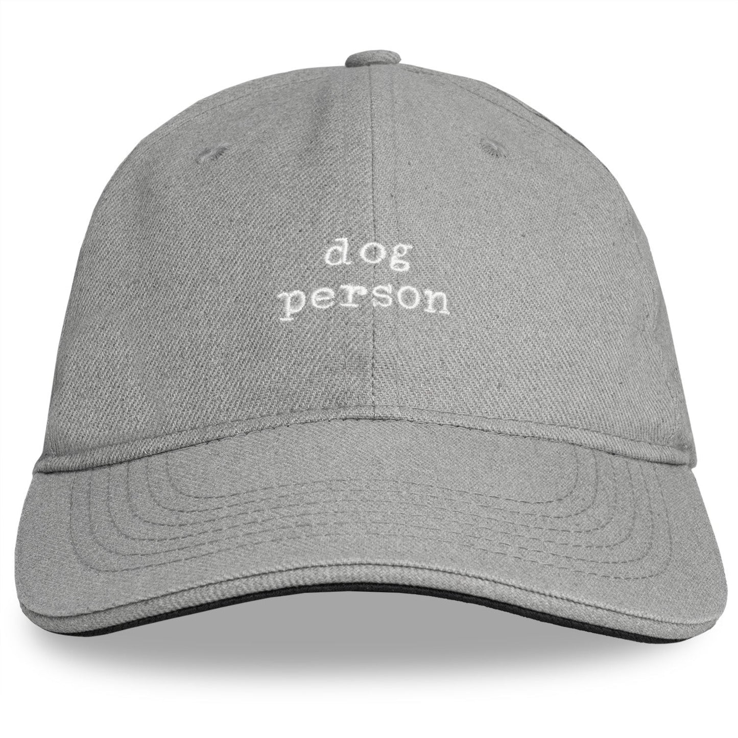Grey Dog Person Dad Hat