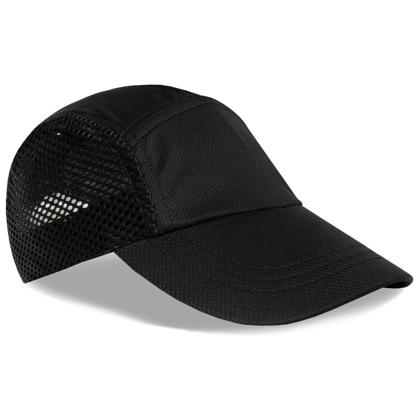 Black Mesh Running Hat