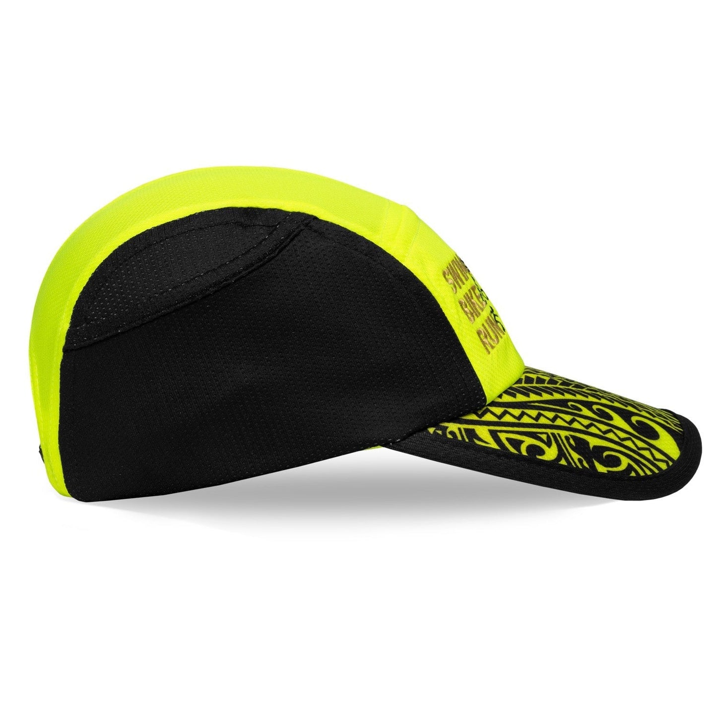 Black and Yellow Tribal SBR Performance Ice Hat