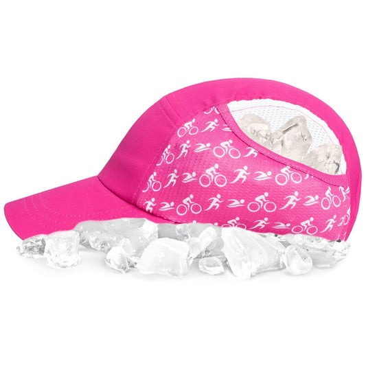 Pink Triathlon Ice Hat