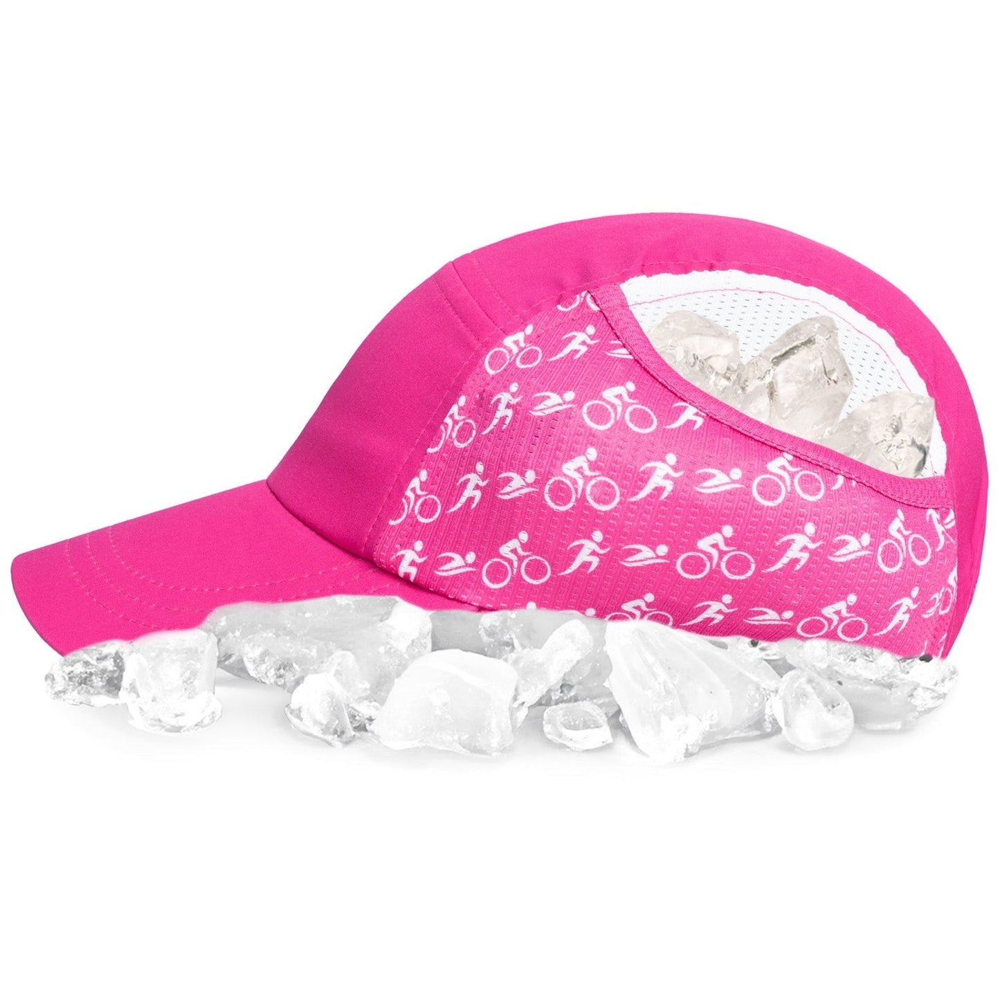 Pink Triathlon Ice Hat